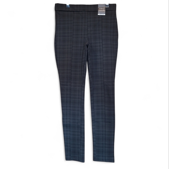 dash Pants - Women's Dash Ponte Plaid Leggings Black & Charcoal Med NWT's